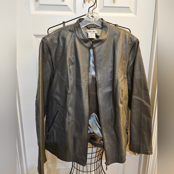 Grey Leather Jacket - Picture 1 of 10